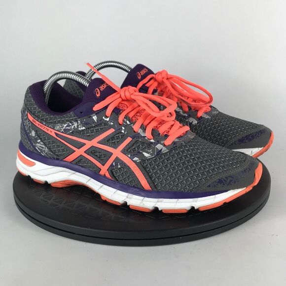 Asics Gel-Excite 4 Gray/Orange Athletic Running Shoes T6E8N Women’s Size 9.5 - Picture 3 of 12